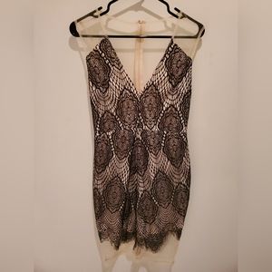 Women's Black Lace Mini Dress